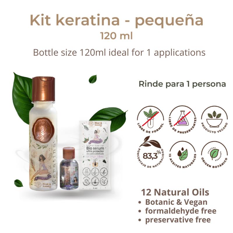 Ritual Botanico Organic & Vegan Hair Keratin Natural Ingredients straightening (120ml 250ml 1lt) Keratina Ritual Botanico Alisado vegano organico