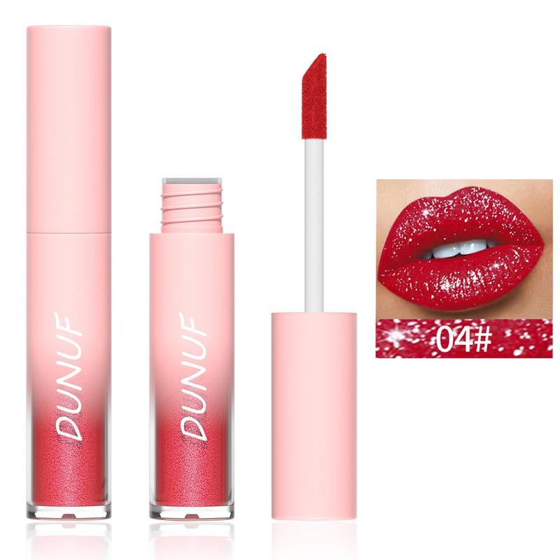 Long Lasting Lipstick, Matte Lip Glitter Lip Glaze Stick, Tinted Hydrating Lip Gloss, Glossy Plumping Lip Oil Lip Stick for Women & Girls, Lip Cosmetics