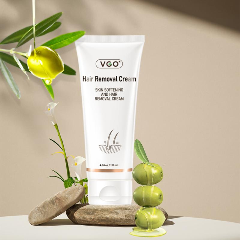 VGO Hair Removal Lotion Cream, 120ml   4.0oz Body Care Unisex-A2 Wax Gentle Jojoba Moisturizer Wipe Comfort Cosmetic