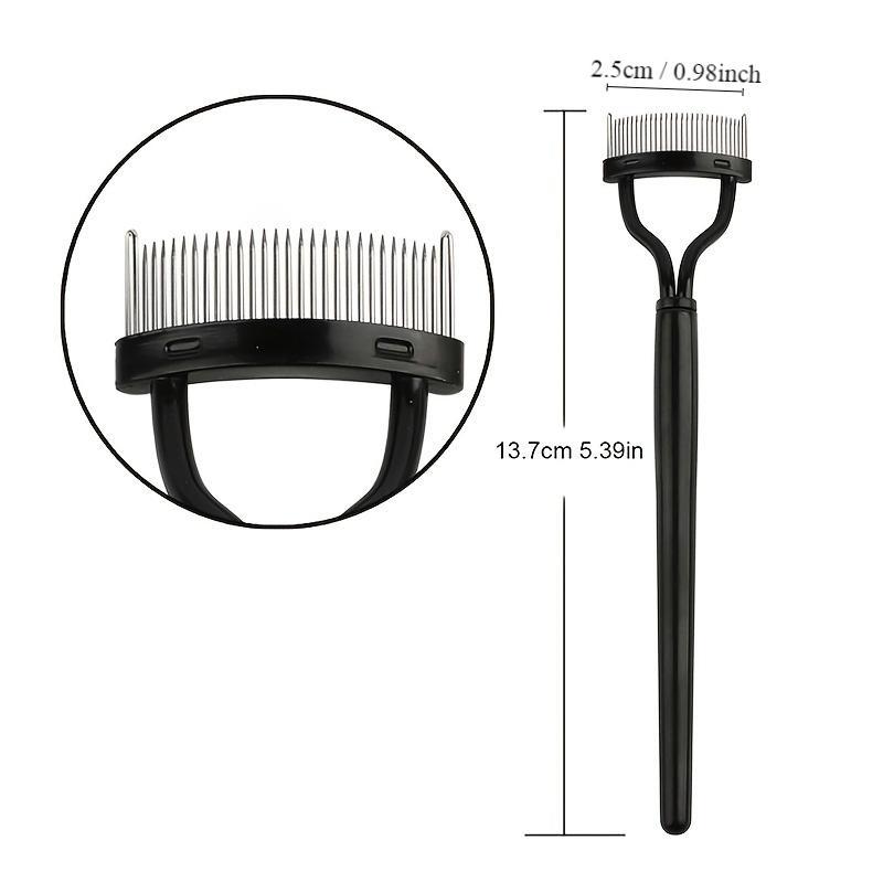 Eyebrow Comb, Half-moon Shaped Eyelash Brush, Semi-curved Steel Tooth Eyelash Separator Mascara Applicator Eyelash Extensions ye Makeup Tools for Women & Girls, Makeup Products, Girly Room Accessories Makeup