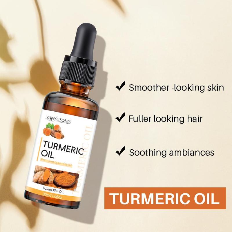 Turmeric Essential Oil, Moisturizing & Brightening Serum, Hydrating & Nourishing Skin Care Product for Women & Men Daily Use