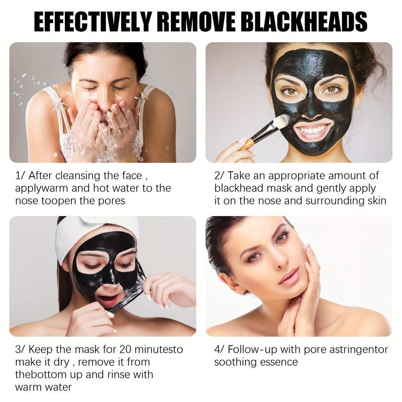 Gift,Bamboo Charcoal Peel Off Mask, Nose Pore Cleansing Mask, Deep Cleansing Facial Care Mask for Daily Use, Personal Skin Care Products