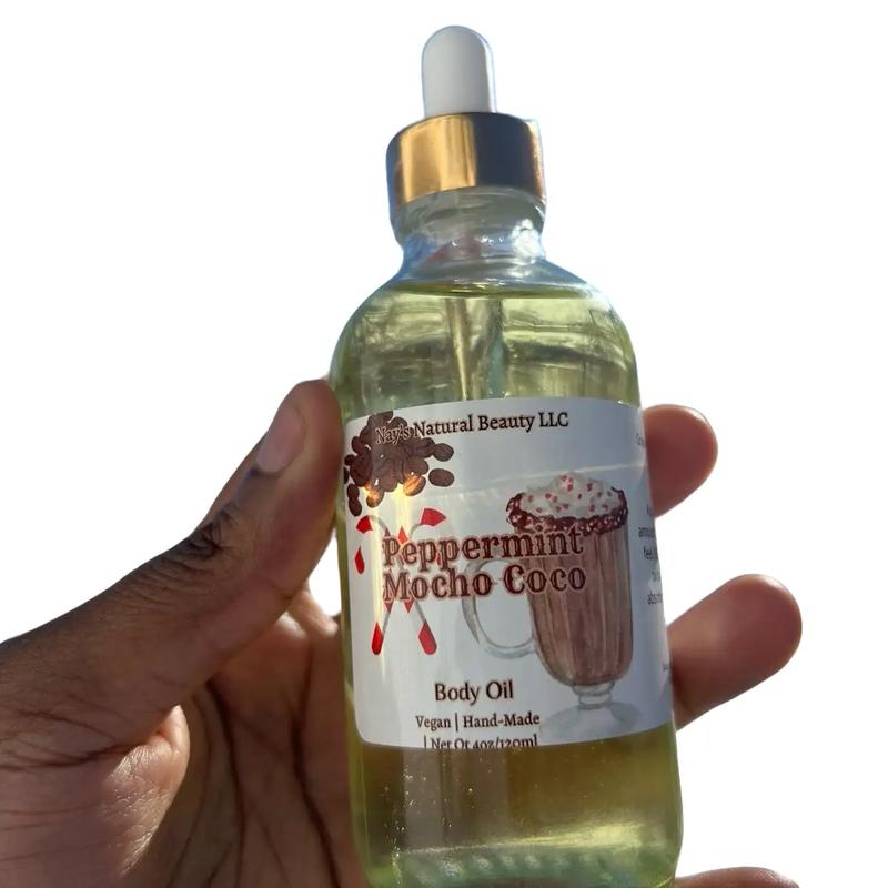 Peppermint Mocho Coco Scented Body Oil for Your Skin