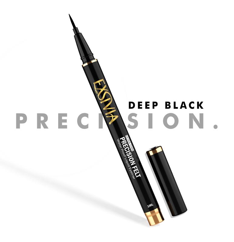 Exsivia Waterproof Premium Eyeliner Makeup for All-Day Wear, Deep Black Cosmetic Lipliner Eyeliner Pencil sweatproof eyeliner