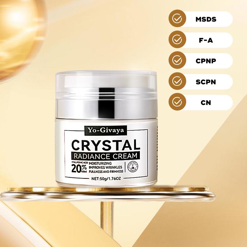 [Yo-Givaya】Crystal RadianceCream-lift fimming face cream&neckcream-Fades Wrinkles, Hydrates andbrightens skin tone-SkinRepair,Moisturizer