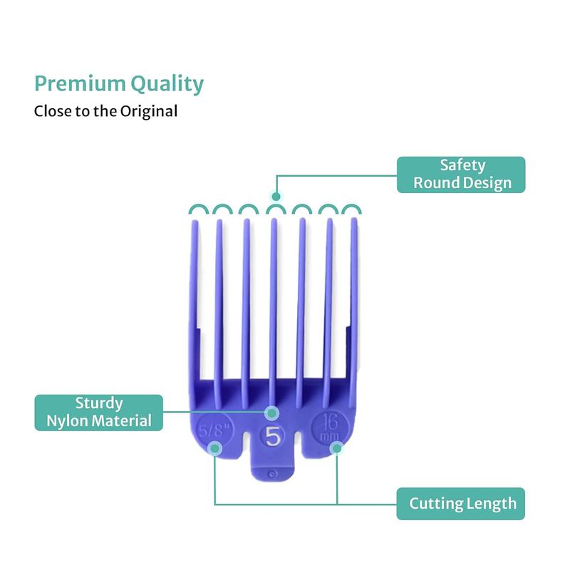 10 Professional Hair Clipper Comb, Cutting Guides Fits for Clippers with Organizer, Color Coded Clipper Combs Replacement - 1 16