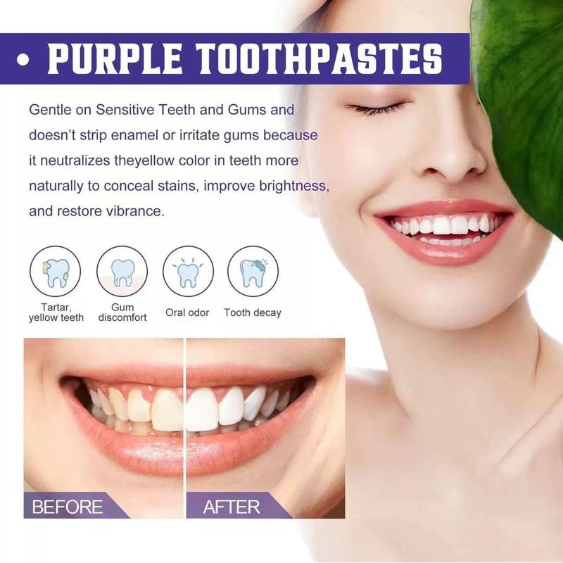 TAKUMI Hismile v34 Colour Corrector Tooth Stain Concealer, Teeth Brightening Booster, Purple Toothpaste, Colour Correcting, Hismile V34 Outdoor toothbrush Camping electric toothbrush Oral Whitening