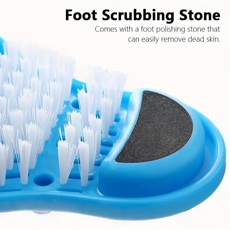 Feet Cleaner, Exfoliating Foot Massager and Slipper for Unisex Adults, Easy and Effective Foot Scrubber and Shower Spa, Simple and Convenient Feet Cleaning Brush