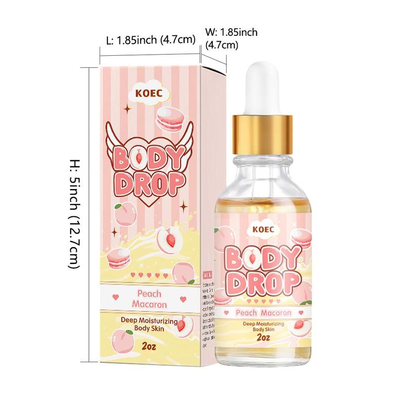 Peach Macaron Scented Body Oil, 1 Box 2 Boxes Deep Moisturizing Body Massage Oil, Body Care Oil for Women & Men, Skin Care Product for Daily Use