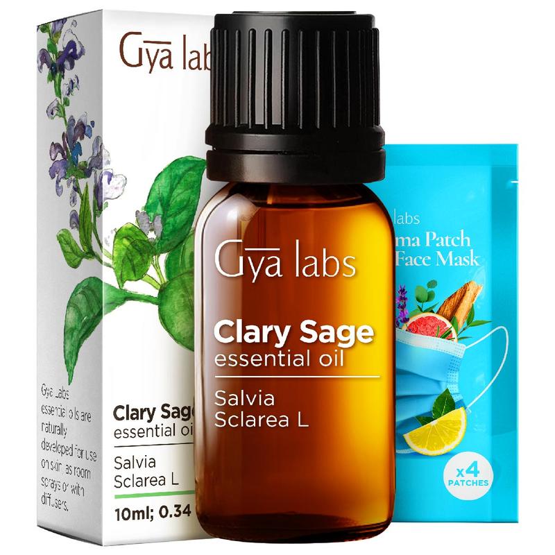 Gya Labs Clary Sage Oil for Skin & Hair - (0.34 fl oz) Clary Sage Oil for Diffuser & Candle Making