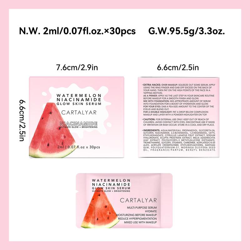 Fruit Watermelon Serum, Moisturizing Facial Essence, Portable Facial Skin Care for Women & Girls, Making Skin More Tender