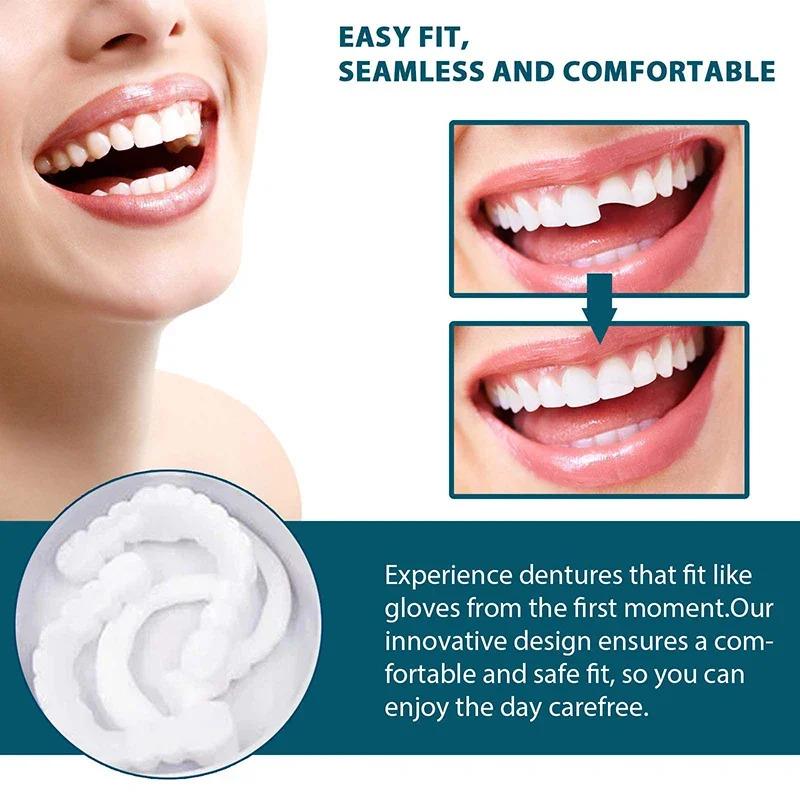 Adjustable Natural Denture Teeth Set Instant Smiling Veneer Denture Tooth Portable Braces Decorate Gaps Between Teeth