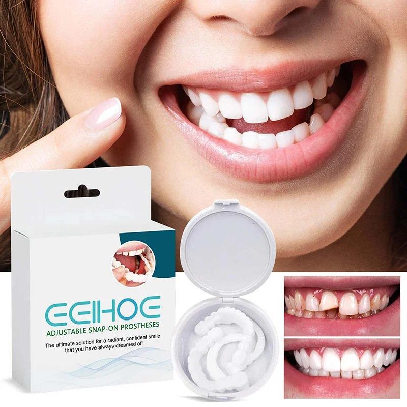 Adjustable Natural Denture Teeth Set Instant Smiling Veneer Denture Tooth Portable Braces Decorate Gaps Between Teeth