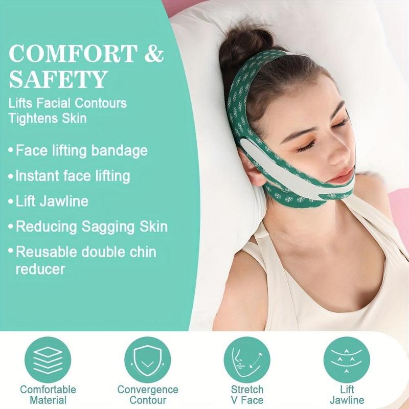 V-shaped Face Lifting Belt, Adjustable Breathable Face Strap for Chin and Cheek Lift, Comfortable and Easy-to-use Design Skincare Tools