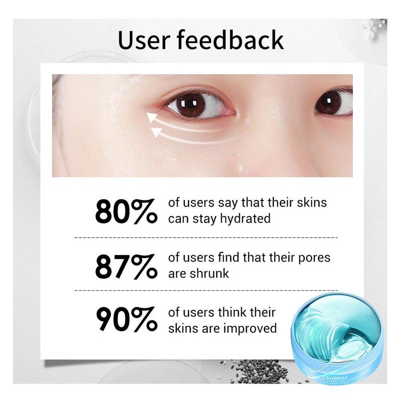 Hydrating Eye Mask, 60pcs set Moisturizing Eye Mask Reducing Dark Circles Puffiness, Hydrating Under Eye Patches, Skin Care Set Beauty Gifts