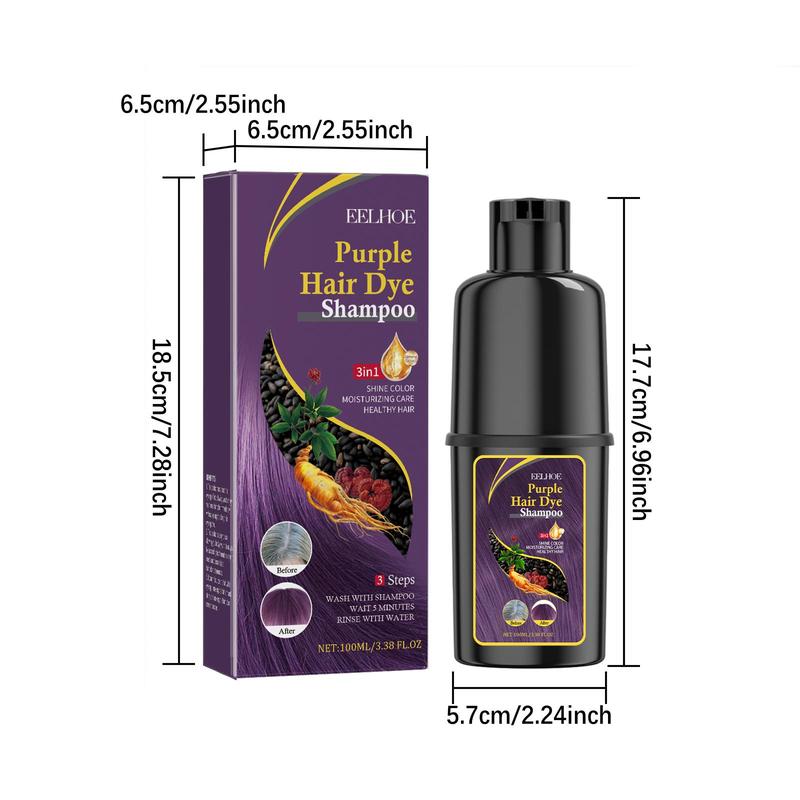 Purple Hair Shampoo, Natural Extract Gentle Hair Dye Shampoo, Nourishing Moisturizing Shampoo, Hair Care & Styling Product for Women & Men