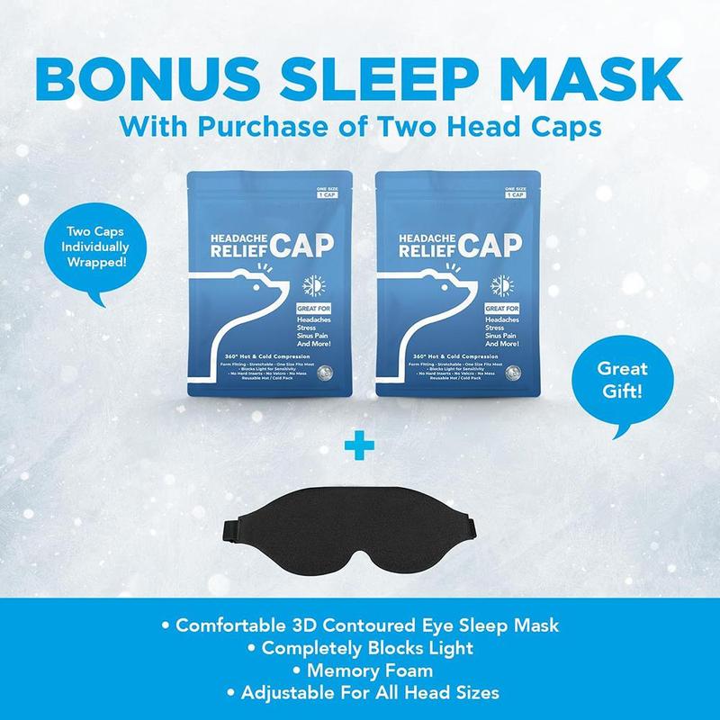 Sleep Mask, 1 Count Ice Pack Mask, Cooling Gel Cap, Facial Cooling Bandana for Tension and Stress Relief