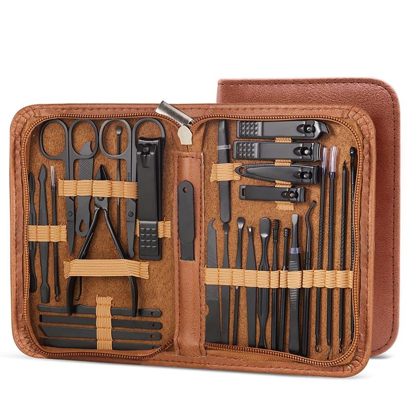 Professional Manicure Set with Storage Case, 32pcs Summer Portable Multi-functional Nail Grooming Set Pedicure Care Tools, Nail Cutter Kit Wallet, Nail Kits, Fall Gift, Nail Transitions, Christmas Gift