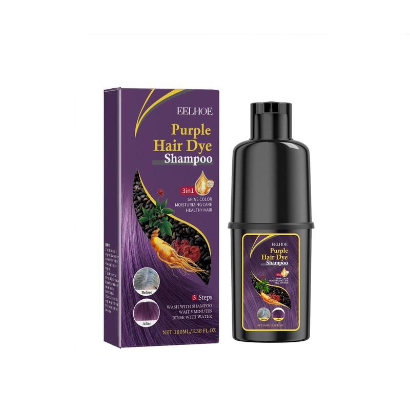 Purple Hair Shampoo, Natural Extract Gentle Hair Dye Shampoo, Nourishing Moisturizing Shampoo, Hair Care & Styling Product for Women & Men