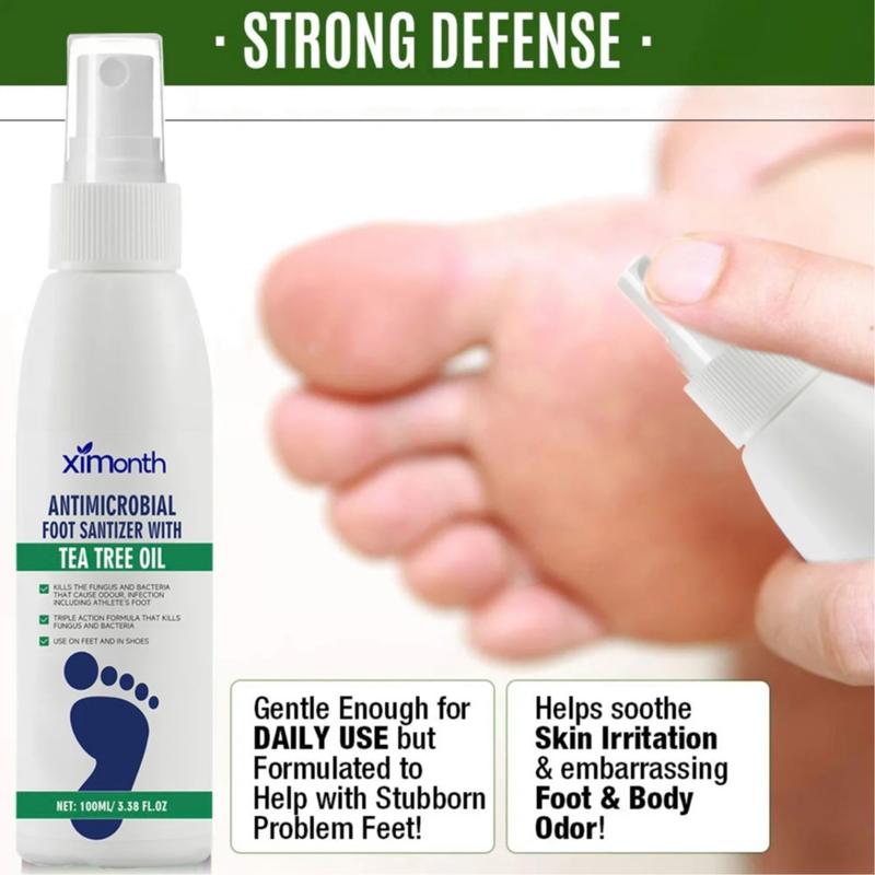 Foot Spray with Natural Tea Tree Oil Foot Care Foot Support Foot Moisturizer Deodorant Dryness