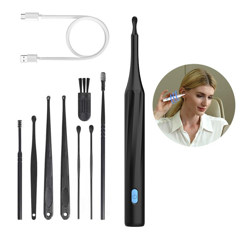 Ear Wax Removal Camera, Ear Cleaner 1296P HD Camera, Ear Cleaning Kit with 8pcs Ear Set, Wireless WiFi Otoscope with 6 Lights, Rechargeable Earwax Removal Tool Kit for Adult & Kid