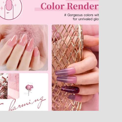 JEWHITENY 14 Colors Poly Gel Nail Kit Starter Kit Poly Gel Kit With Nail Lamp Base Coat Top Coat Builder Gel Nail Kit Manicure Tools All In One