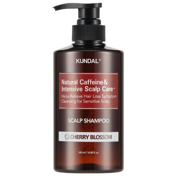 [KUNDAL] Caffeine Hair regrowth Shampoo Scalp Care, Deep Cleansing, Hair Growth Enhancement, Suitable for All Hair Types 16.9Fl Oz [Cherry Blossom]