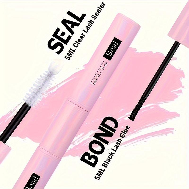 2 in 1 Waterproof Bond and Seal Eyeash Glue, 2 Counts Long Lasting Eyelashes Glue for Eyelashes Extensiones, Eye Makeup Tool for Women