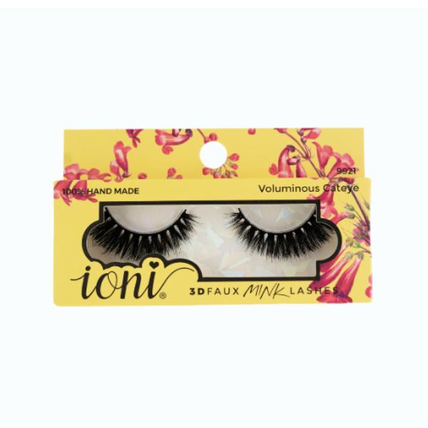 (12 Pairs) Ioni Voluminous Cateye Lashes - 3D Faux Mink