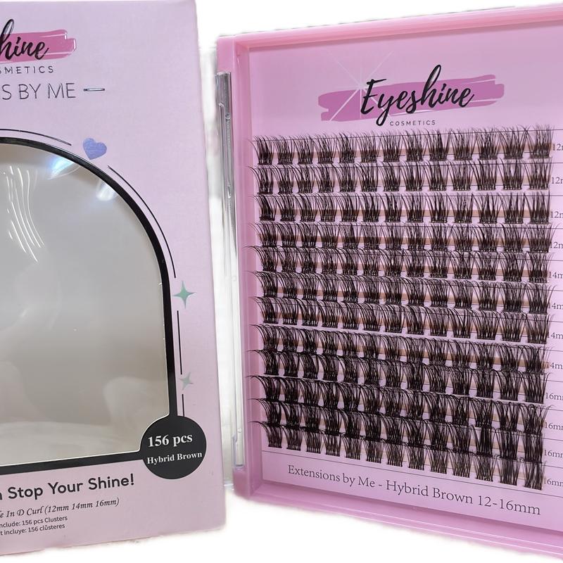 Eyeshine Hybrid (Brown 12-16mm) lash clusters only glue sold separately