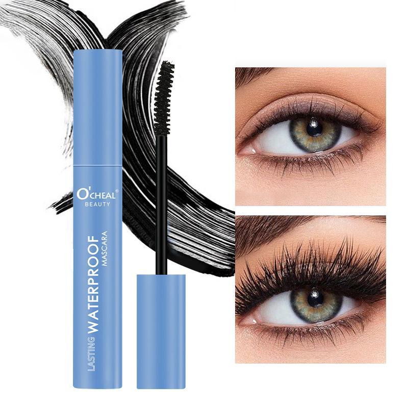 Waterproof Long Lasting Mascara, 1 Box Lengthening Curling Mascara Stick, Professional Eye Enhancement Makeup Products for Women & Girls