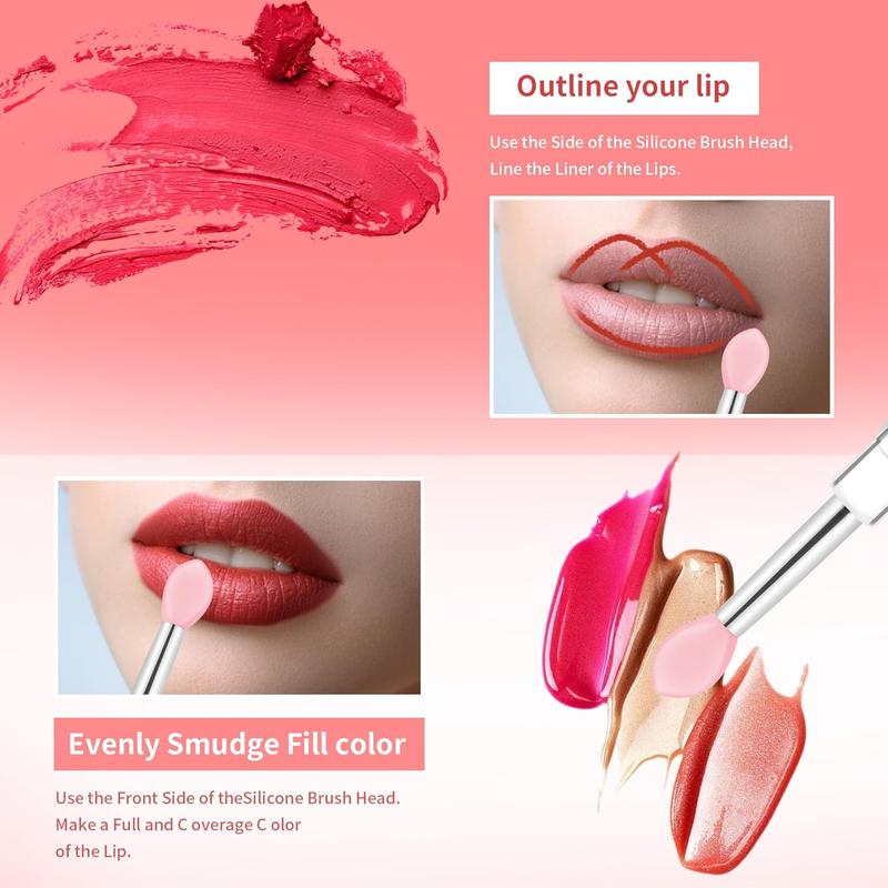 6 count  Lip Brush -  Lip Brushes Reusable Lip Mask Applicators Lip Gloss Brush Lipstick Brush Makeup Applicator Beauty Tool Kits for Lipsticks,Lip Gloss,Lip Balm