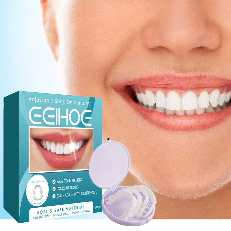 EELHOE Adjustable Buckle Denture Temporary Fillings Interdental Fillings Orthodontic Denture Kits Whitening Oral Adjustable Snap-On