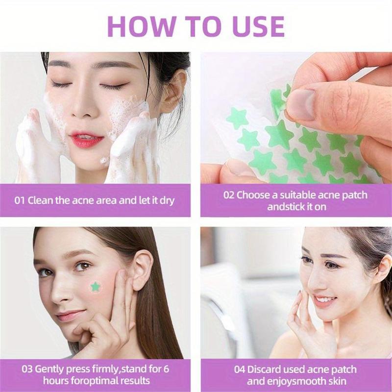 Star & Heart Shaped Hydrocolloid AcnePatch, 432pcs box Easy To Peel OffDesign Acne Cover Sticker, Facial SkinCare Accessories for All Skin Types