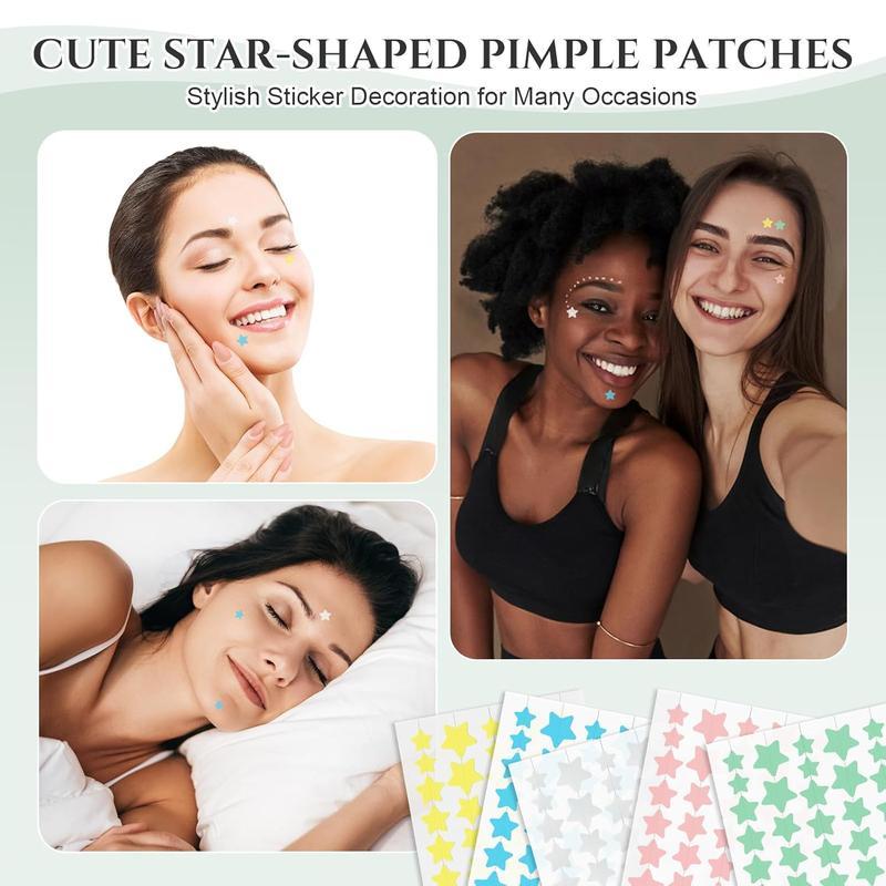 Star & Heart Shaped Hydrocolloid AcnePatch, 432pcs box Easy To Peel OffDesign Acne Cover Sticker, Facial SkinCare Accessories for All Skin Types