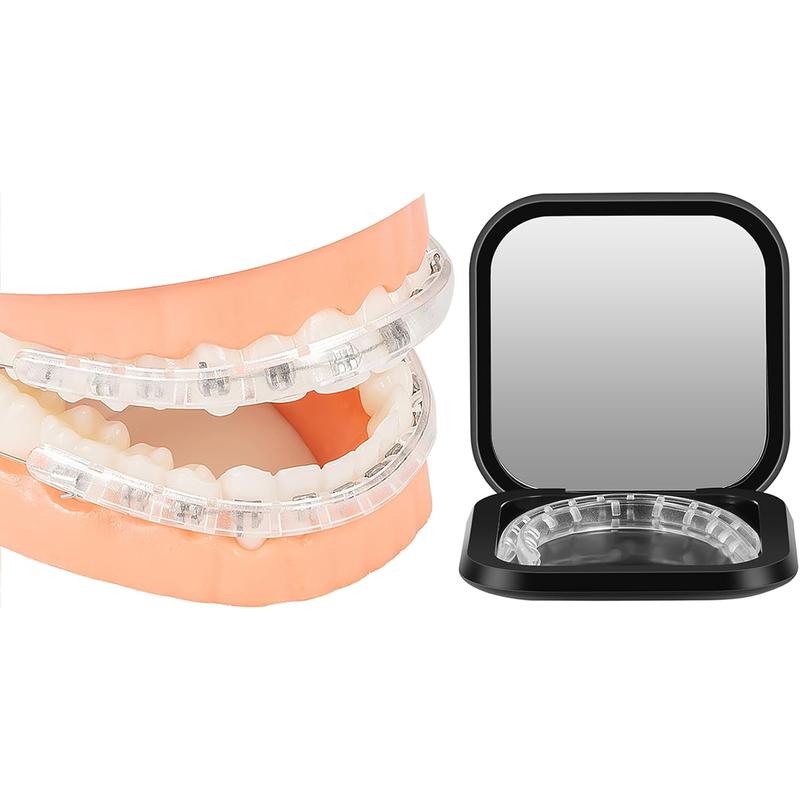 Braces Set - Teeth Guards, Bracket Protectors, Aligners, Soft and Comfortable, Portable Storage Case with Mirror Teeth Whitening adjustable snap teeth whitening kit