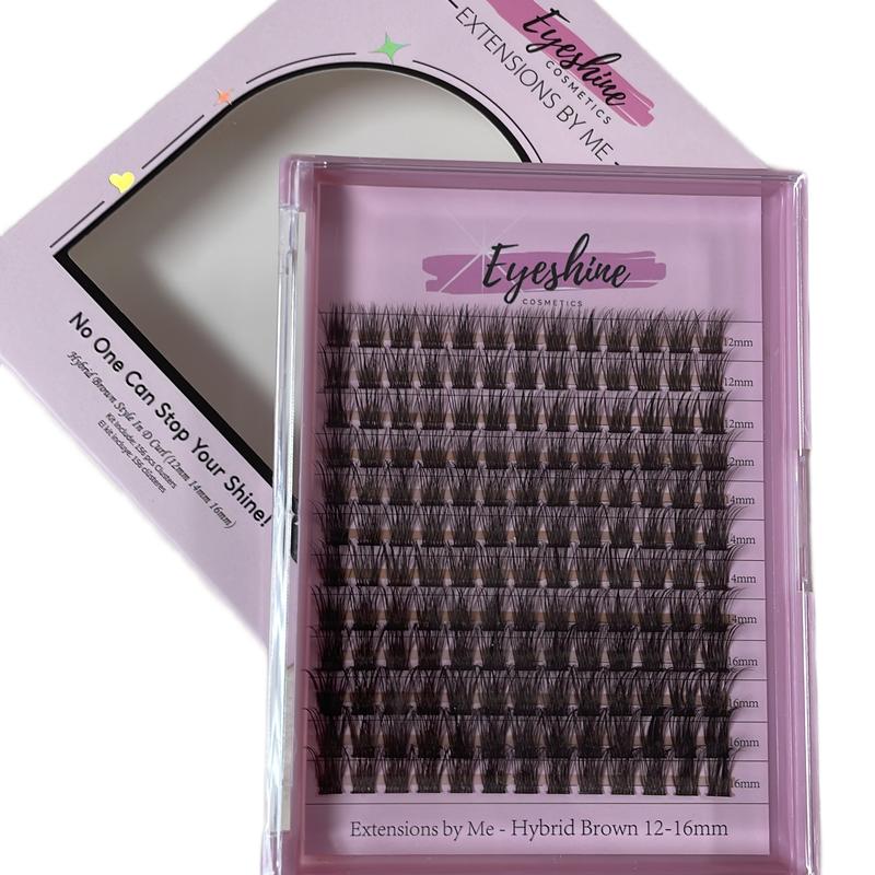 Eyeshine Hybrid (Brown 12-16mm) lash clusters only glue sold separately