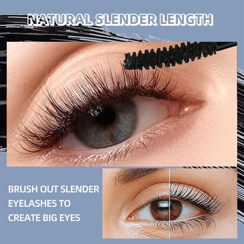 Waterproof Long Lasting Mascara, 1 Box Lengthening Curling Mascara Stick, Professional Eye Enhancement Makeup Products for Women & Girls