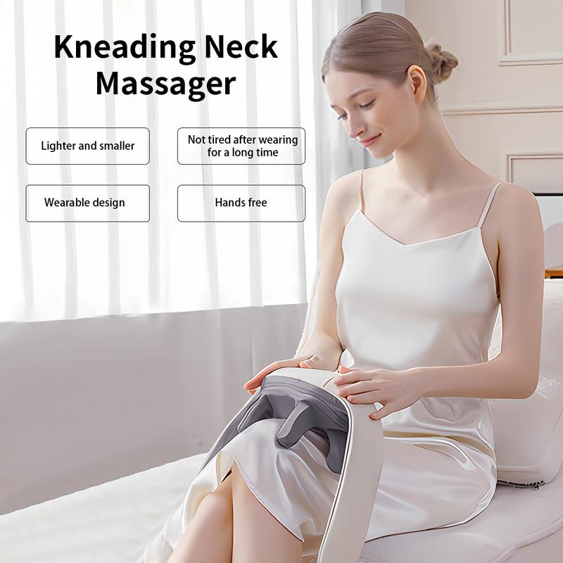 Neck Massager, Shoulder Neck Massager with Heat for Pain Relief Deep Tissue, Neck, Back, Shoulder, Leg Electric Kneading Massager, Perfect Gifts for Men Women Dad Mom