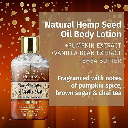 Limited Edition Pumpkin Spice & Vanilla Chai Herbal Moisturizing Body Lotion (2.25 Oz8) - Hydrating Moisturizer for Daily Radiance Body Care Moisture