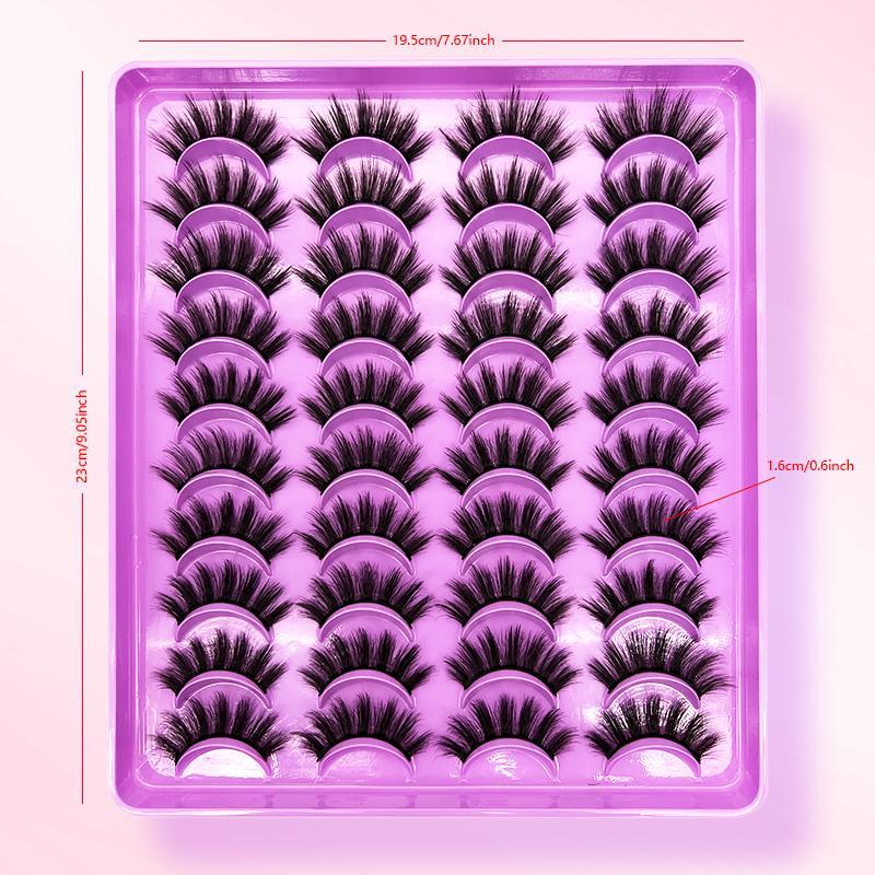 Cat Eye False Eyelashes for Lash Extension, 20 Pairs 3D Self Grafting Faux Clusters Lashes, Eyelashes Extensions Supplies for Women Eye Makeup Enhancement, Lashes Extension Kit, Makeup Products, Christmas Gift