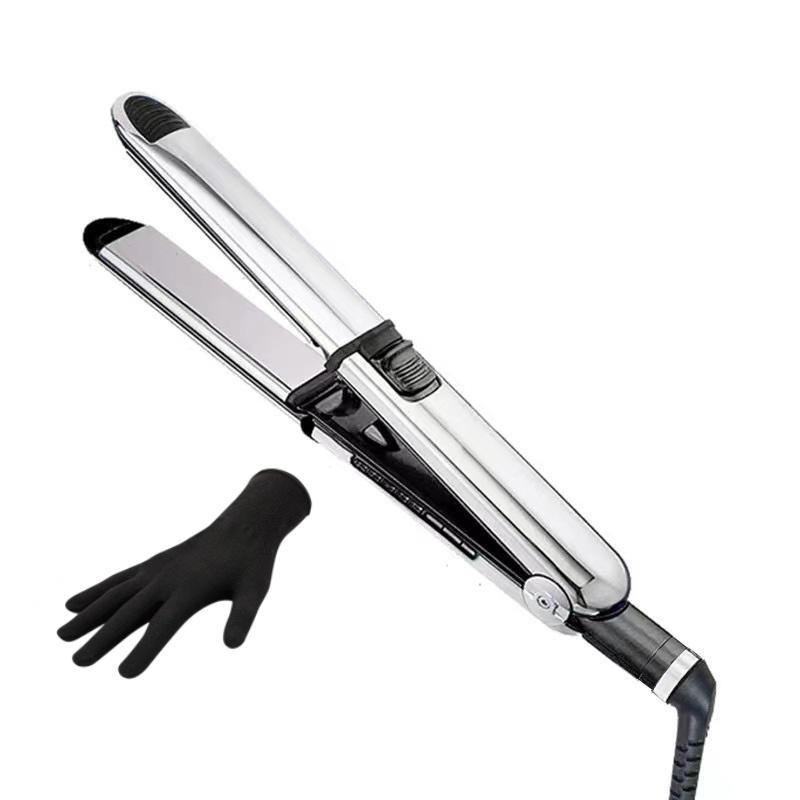 Portable Electric Heated Hair Straightener with Glove, 1 Box Hair Straightening Machine & Glove, Professional Hair Styling Tool, Silk Press