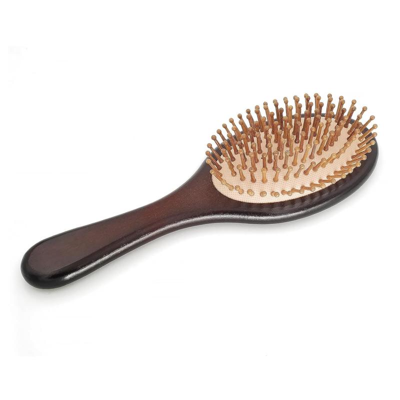 Brown  Hair Brush - Wooden Paddle Brush for Hair Growth, Scalp Massage and Healthier Hair -  Hairbrush for Men and Women (rose)