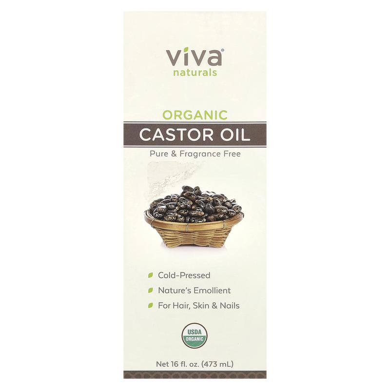 Viva Naturals Organic Castor Oil, 16 fl oz (473 ml)