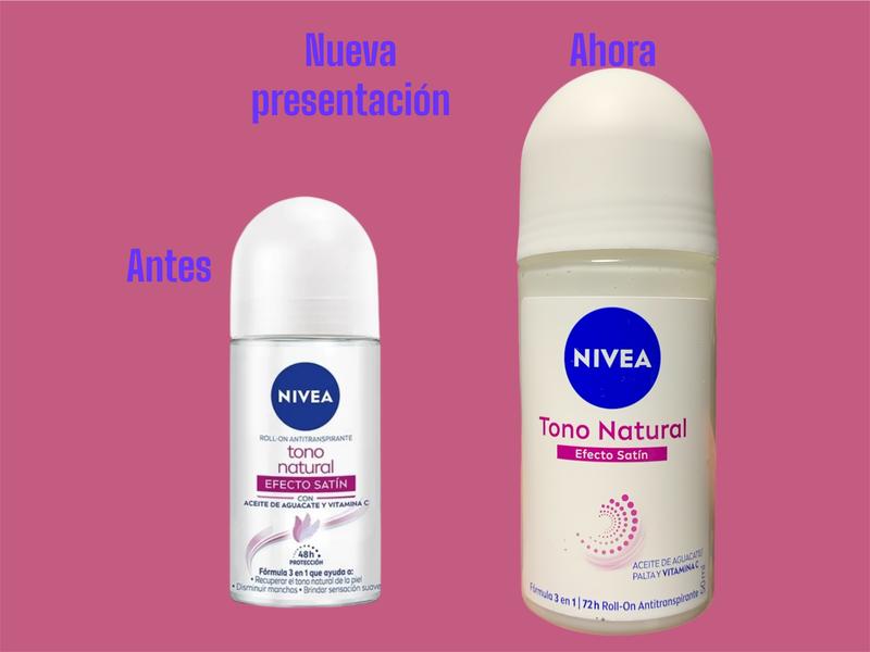 NIVEA Roll-On Antiperspirant Deodorant Efecto Natural Deodorant 4 Pack