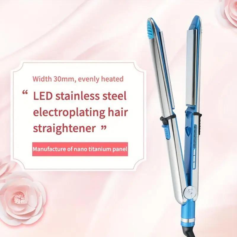 Portable Electric Heated Hair Straightener with Glove, 1 Box Hair Straightening Machine & Glove, Professional Hair Styling Tool, Silk Press