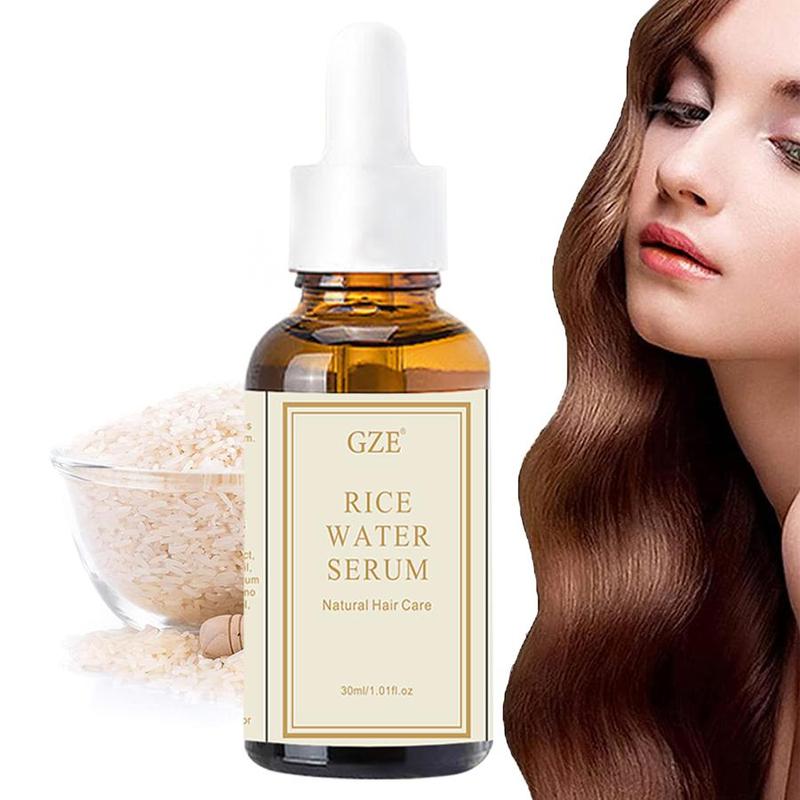 Rice Water Hair Essence, Hair Strengthening Essence, Hydrating and Nourishing Scalp, Head Comfort Haircare Beard Care Rice Water Essential Hair Serum