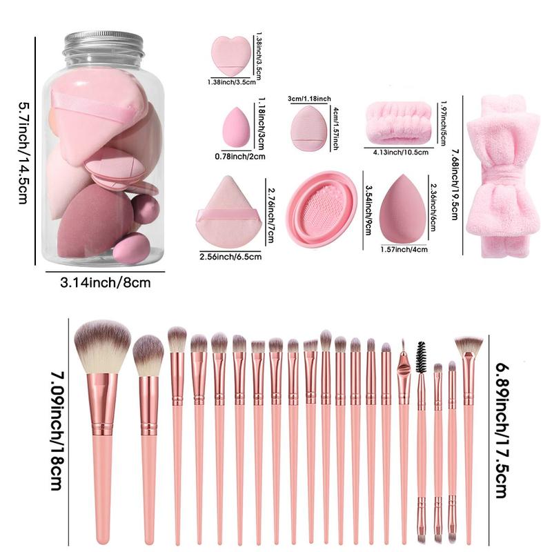 Makeup Tool Set, 41pcs set Makeup Tool & Cleaning Tool Set, Multifunctional Travel Makeup Cleansing Tool Kit for Girls & Women