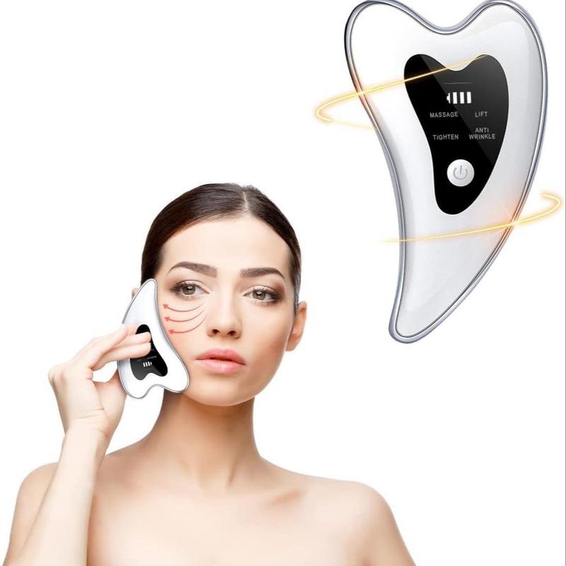 Heart Shaped Face Massage Machine, 1 Box Electric Facial Scraper, Professional Face Scraping Massage Tool, Skin Care Tool for Women & Men