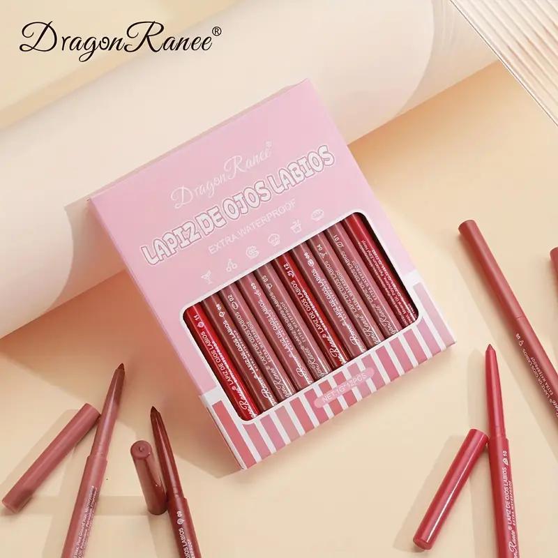 Long Lasting Lip Liner Pencil Set, 12pcs Matte Lip Liner, Easy Coloring Lip Liner, Moisturizing Lip Liner, Lip Makeup for Women & Girls, Lighter Lipstick, Christmas, Christmas Gift